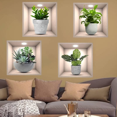 Awesome 3D Wall Decor stickers! (Pack of 4)